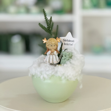 Îngeraș în Vas Verde