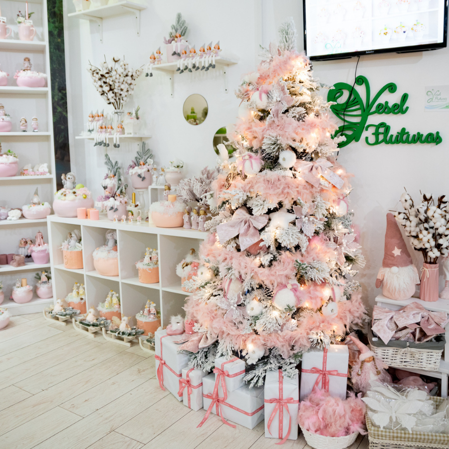 Ghirlandă din Pene Naturale ROZ Prăfuit foarte elegantă!