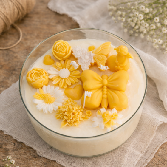 Lumanare parfumata din ceara de soia, cadou ideal pentru 8 Martie!