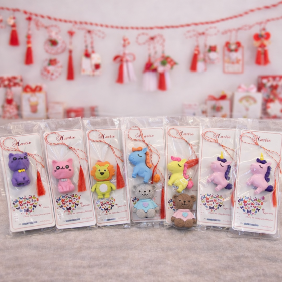 Set 10 martisoare din guma de sters – Cadou vesel pentru 1 Martie