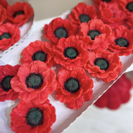 Floare de MAC  din săpun lucrată manual